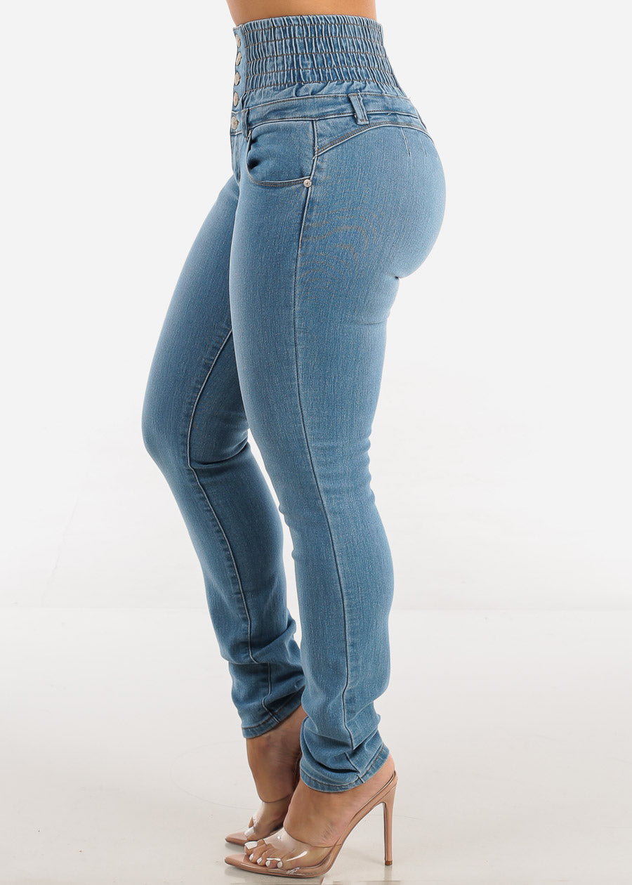 Ultra High Spandex Waist Levantacola Skinny Jeans