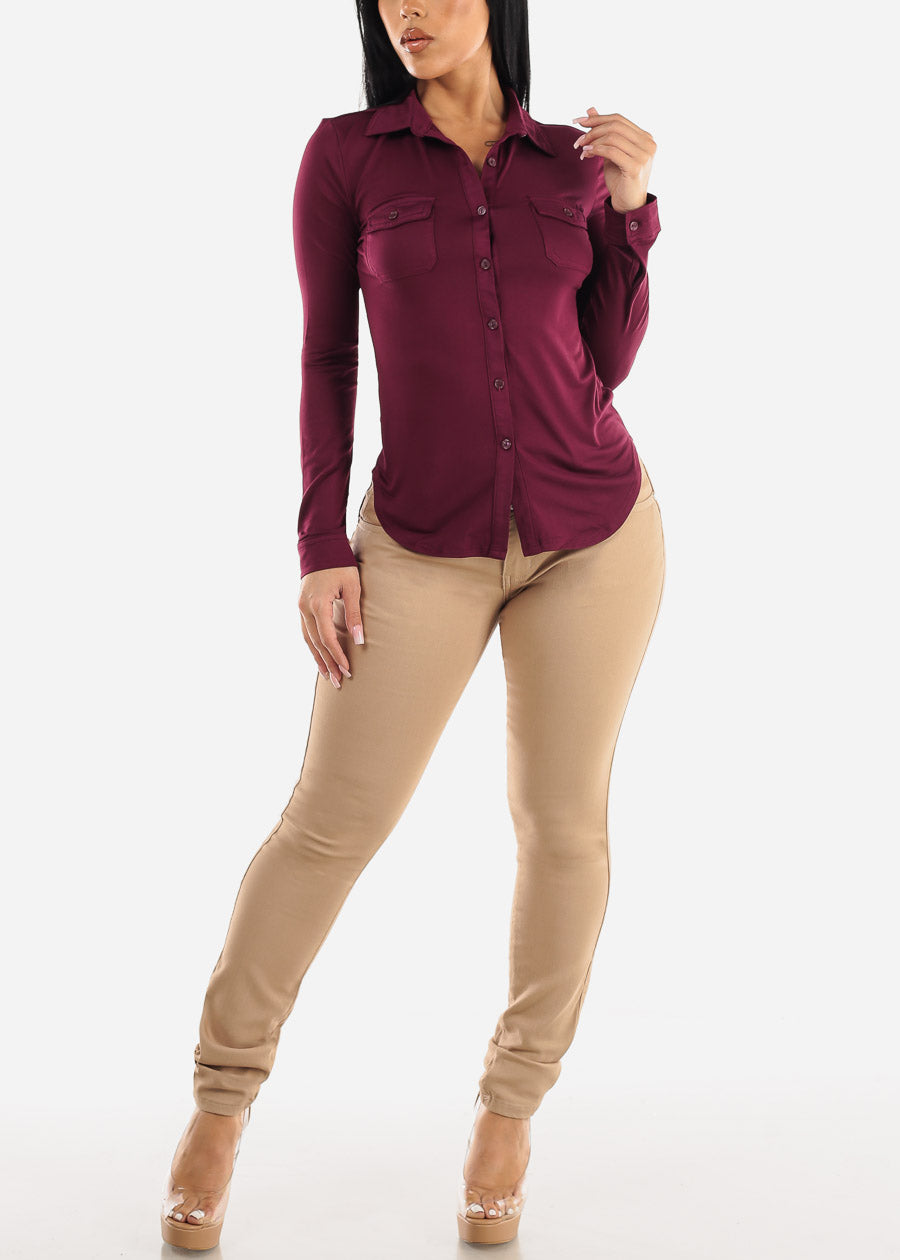 MX JEANS Mid Rise Khaki Levantacola Skinny Jeans