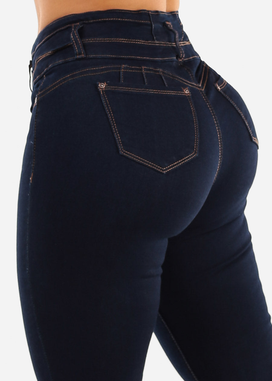 Butt Lift High Waist Skinny Jeans Dark Wash