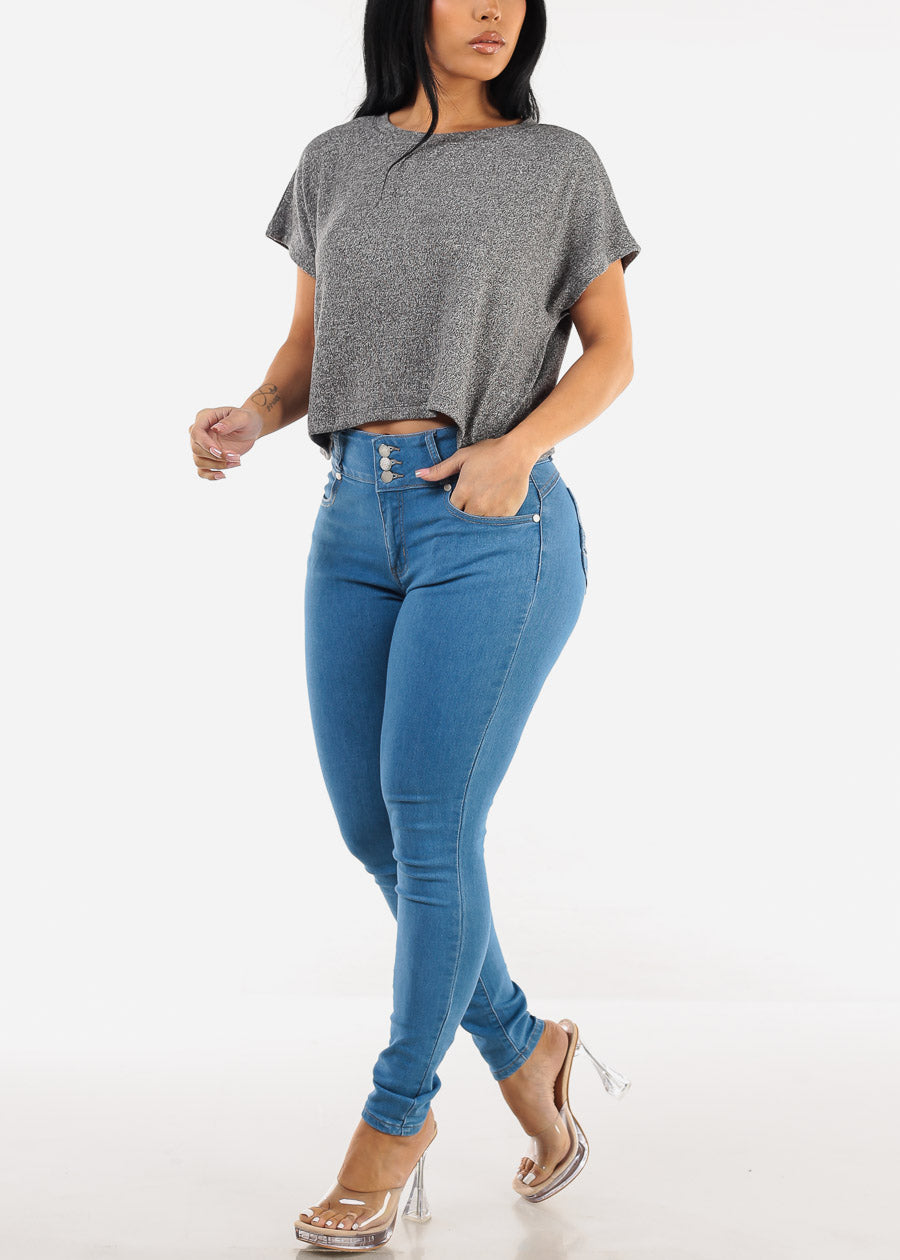 Butt Lift High Waist Light Skinny Jeans