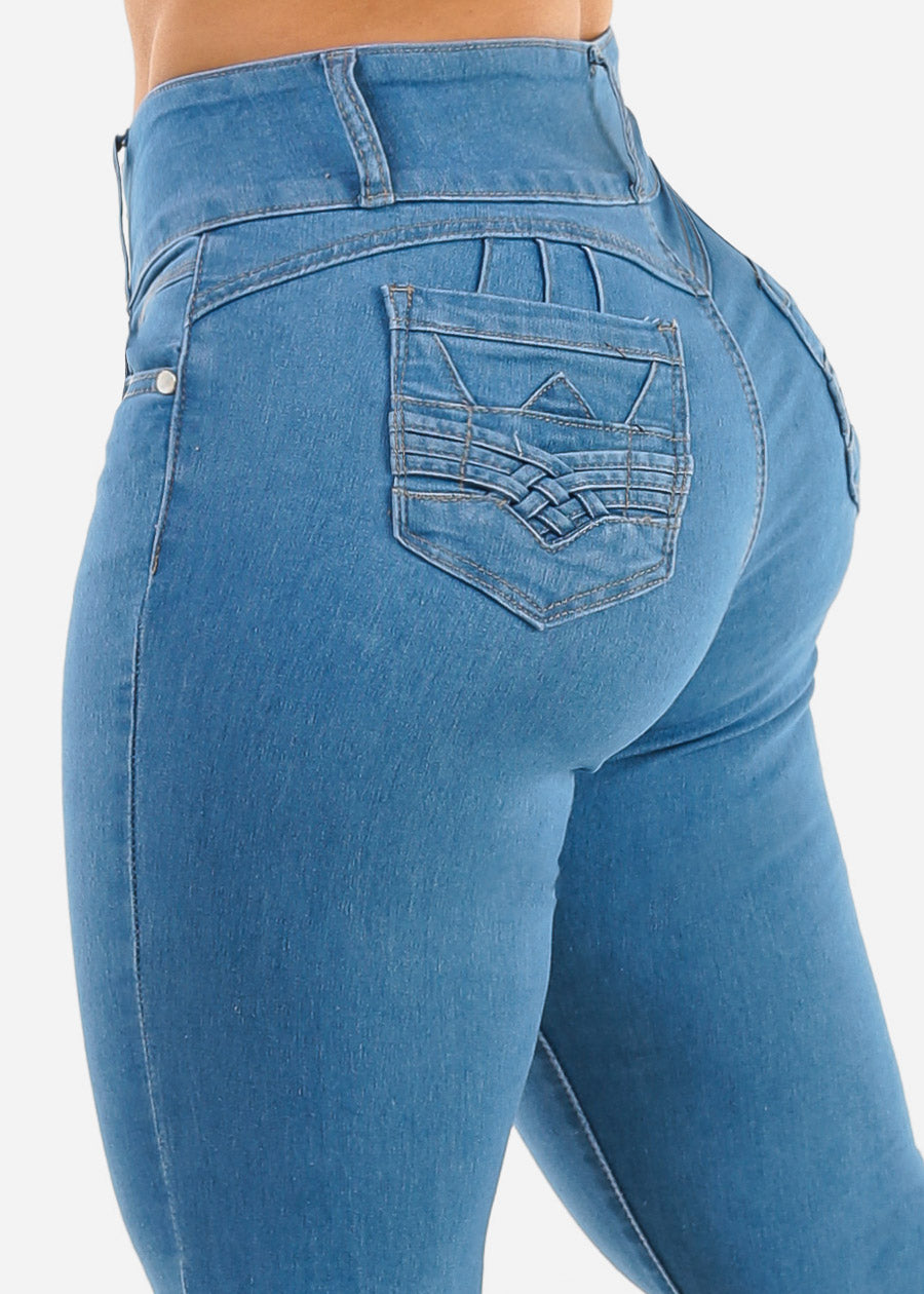 Butt Lift High Waist Light Skinny Jeans