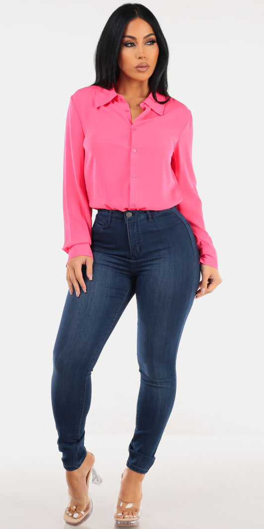 Chiffon Stretch Denim Outfit